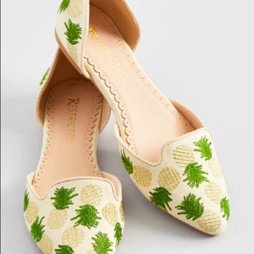 RESTRICTED Pineapple Ballet Flats